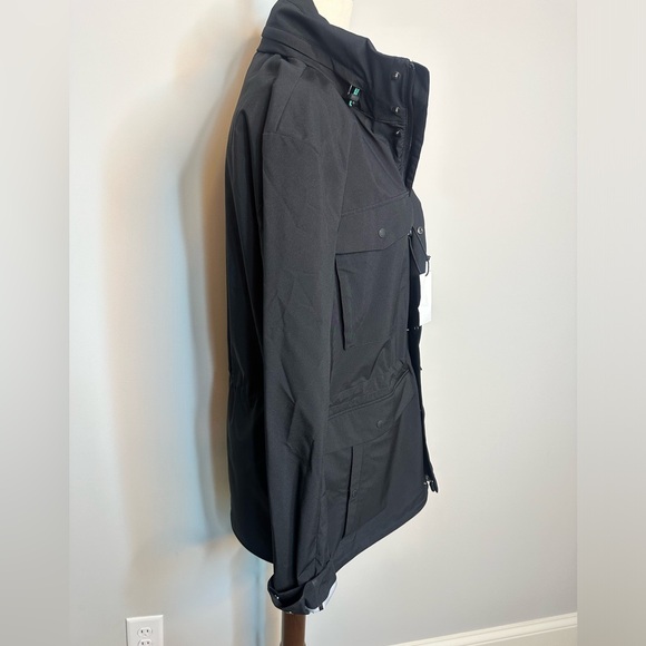 NWT sz S Save the Duck black light coat raincoat mid length lightweight hooded - Picture 4 of 8